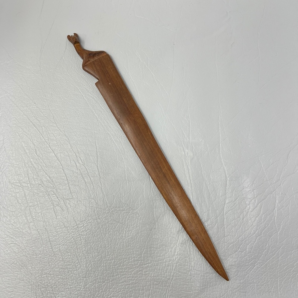 Vintage Handmade Giraffe Letter Opener Hand Carved in‎ Kenya